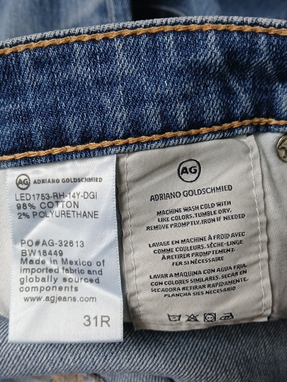 AG Jeans Isabelle Straight Crop Women's 31 - Picture 6 of 7